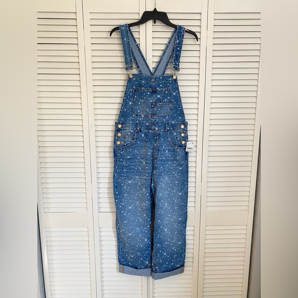 Free people ziggy denim overalls in beach splatter